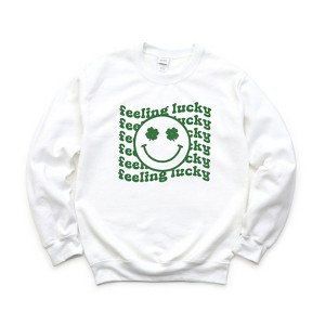 Simply Sage Market Women's Graphic Sweatshirt Feeling Lucky Stacked - 1 of 3