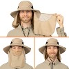 SUN CUBE Fishing Hat for Men with UV Sun Protection Wide Brim, Face Cover, Neck Flap - Hiking Safari Outdoor UPF50+ - 2 of 4
