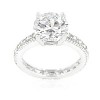 Slickblue Round Cut Micro-Pave Engagement Ring for Women, 4.27 Ct Cubic Zirconia, Rhodium Plated, Sizes 5-10 - 3 of 4