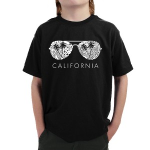 LA Pop Art Boy's Word Art T-shirt - California Shades - 1 of 4