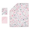 Bedtime Originals Blossom Pink Watercolor Floral 3-Piece Mini Crib Bedding Set - 3 of 4