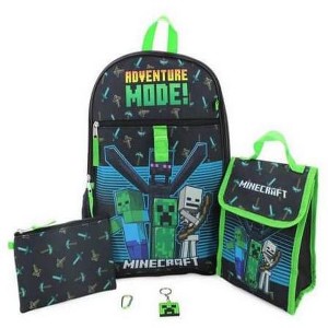 Bioworld Minecraft Adevnture Mode 5 Piece 16 Inch Backpack Set - 1 of 1