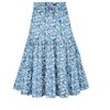 Collections Etc Cotton Pull-On Tiered Floral Print Elasticized Waist Skirt - 4 of 4