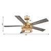 Parrot Uncle 52" Industrial Indoors Mesh Metal Reversible Blades Ceiling Fan - 3 of 4
