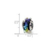 Black Bow Jewelry Rainbow Dotted Dichroic Glass Sterling Silver Bead Charm - 2 of 3