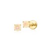 Pure Collection by Ross-Simons Opal Flat-Back Earrings in 14kt Yellow Gold - 2 of 4
