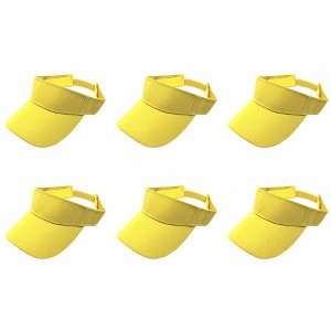 6 Pack Adjustable Sun Visors Great for Sports Travel or Workouts - 1 of 4