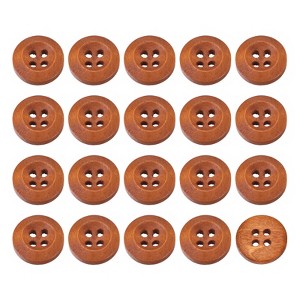 Unique Bargains Wooded Sewing DIY Craft Clothing Sewing Round Buttons 50 Pcs - 1 of 4