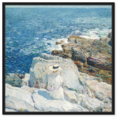 Art Remedy Manuel Roman - Floral Plaza Beach Life Inspired Wall Art Framed