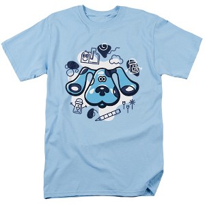 Blues Clues (Classic) And Friends Adult T-Shirt Light Blue - 1 of 4