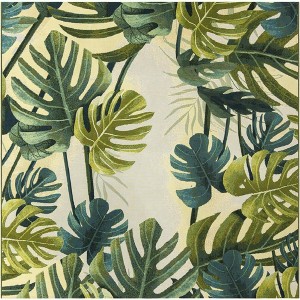 Unique Loom    Outdoor Botanical Longwood Area Rug - 1 of 4