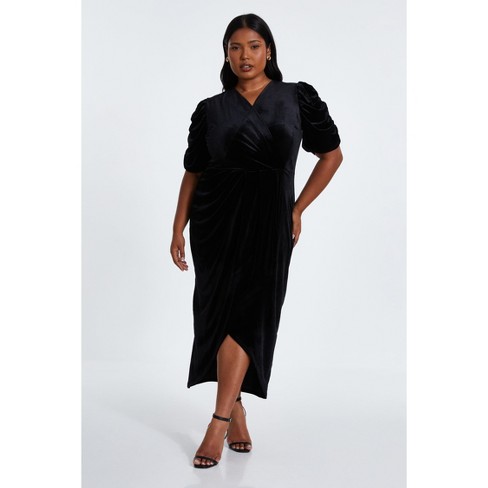 Target velvet wrap dress sales