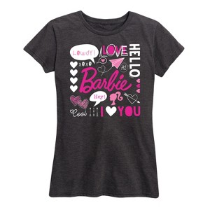 Women's - Barbie - Valentine's Collage Short Sleeve Graphic T-Shirt - 1 of 4