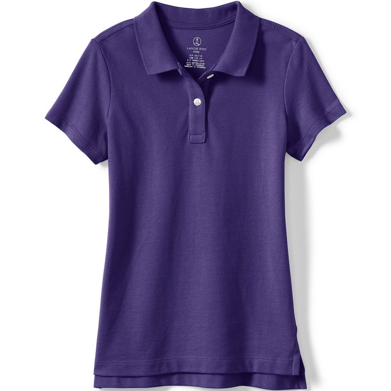 Lands' End School Uniform Kids Short Sleeve Feminine Fit Mesh Polo Shirt, 1 of 4