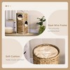 Elevated Cat Bed with Three Hideaways & Four Soft Plush Cushions, Cat Tower with Hand-Woven Materials - 3 of 4