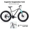 26-Inch Mountain Bike with Front Suspension, Disc Brakes, 21-Speed Gear System, 85% Pre-assembled for Mountain, Sand, and Snow Riding - 3 of 4