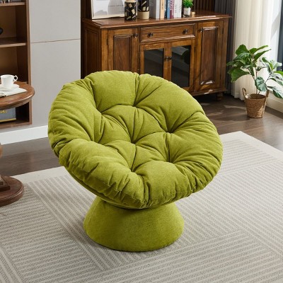 Oversized Swivel Accent Chair,360° Swivel Barrel Chair, Multicoloured Papasan Chair for Living Room-Cuddlewood