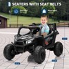 Jojoka 12V Kids Ride On Car, UTV Truck with Remote Control, Electric Vehicle with Spring Suspension, Double Open Doors, Music, Lights - 2 of 4