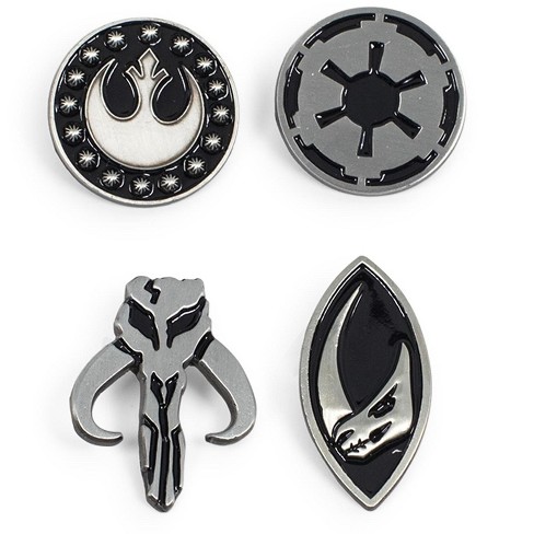 Salesone Llc Star Wars: The Mandalorian Symbols 4 piece Enamel Pin