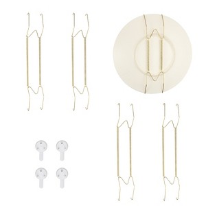 Unique Bargains Stainless Steel Invisible Wall U-shaped Plate Hangers with Traceless Nail 4 Pcs - 1 of 4