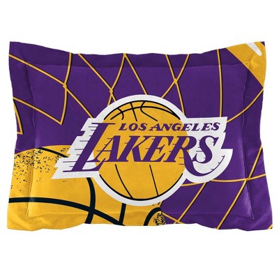 Twin Purple Microfiber Down Alternative Lakers Bedding Set