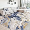 homfan Runner Rug Machine Washable Kitchen Runner Rugs Soft Low Pile Modern Abstract Floor Rug Marble Carpet Runners for Hallway Entryway Bedside - 4 of 4