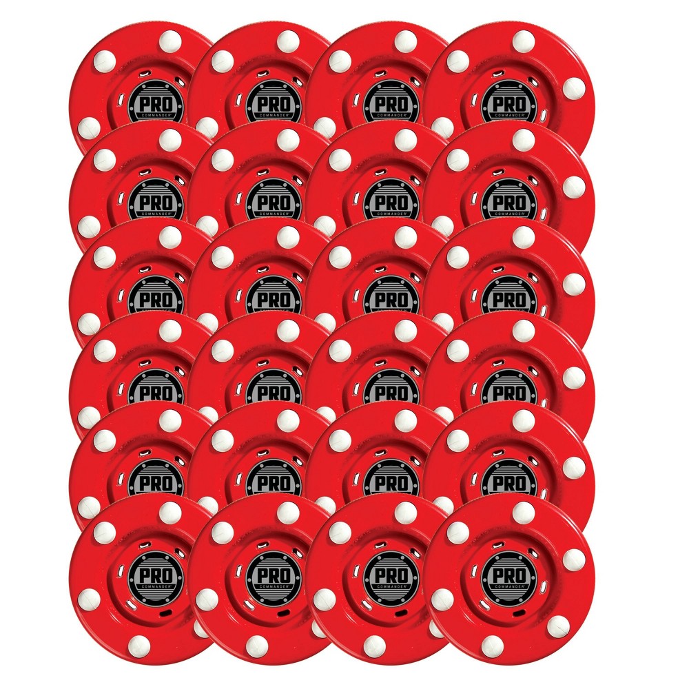 Photos - Ice Hockey Stick Franklin Sports Pro Commander Puck 24 pc - Red