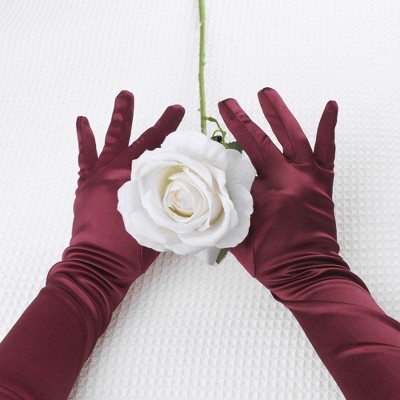 INSPIRE CHIC Women's Full Finger Opera Length Solid Gloves - image 4