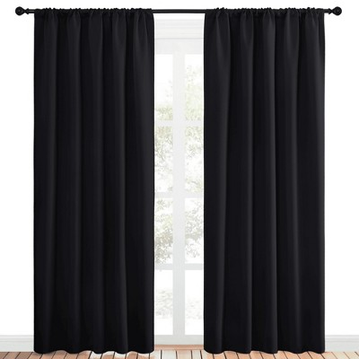 NICETOWN Blackout Curtains Rod Pocket Thermal Insulated Privacy Drapes (2 Panels)