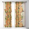 Sewzinski Retro Orange Flowers Single Panel Sheer Window Curtain - Society6 - 2 of 4
