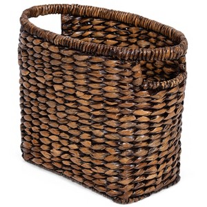 BIRDROCK HOME Sea Grass Storage Basket w/ Handles - Woven Decorative Organizer Bin for Living Room, Bathroom, Magazines & Home Decor - Brown - 1 of 4