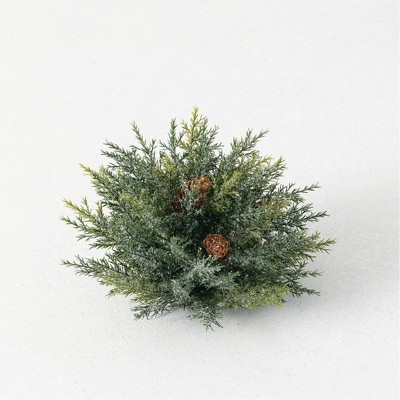 Sullivans Artificial Frosted Arborvitae Orb 7"H Green