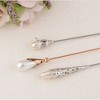Anna-Kaci Classic Vintage 3Pcs Hat Pin Set with Rhinestone Teardrop and Pearl Accents for Scarves Lapels and Hat Accessories - 2 of 4