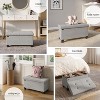 StorageBud Storage Ottoman for Bedroom End of Bed, Fabric Storage Bench, Large Storage Ottoman Bench, Entryway Bench with Storage - 4 of 4