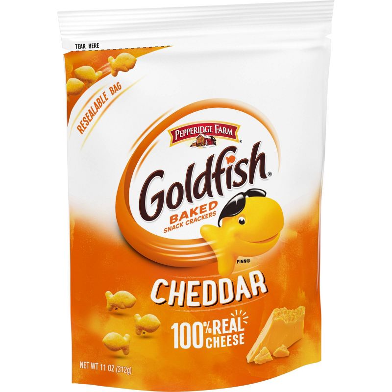 Pepperidge Farm Goldfish Cheddar Crackers - 11oz Re-sealable Bag, 3 of 10