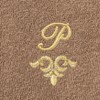 Linum Home Textiles 100% Turkish Cotton MONICA Gold Thread 2PC Embellished Washcloth Set - 3 of 3