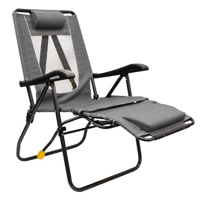 GCI Outdoor Legz Up Lounger Portable Folding Recliner Chair - Heathered Pewter