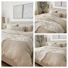 Peace Nest Linen Cotton Blend Duvet Cover Set, Durable, Breathable & Moisture-Wicking, 3 Piece Bedding Set with Pillow Shams - 4 of 4