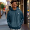 Dalix Ghost Embroidery Relaxed Hoodie Soft Fleece Sweatshirt Fit Lounge Mens - 3 of 4