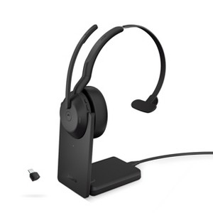 Jabra Evolve2 55 - Link390c MS Stereo with Charging Stand Wireless Headset / Music Headphones - 1 of 4