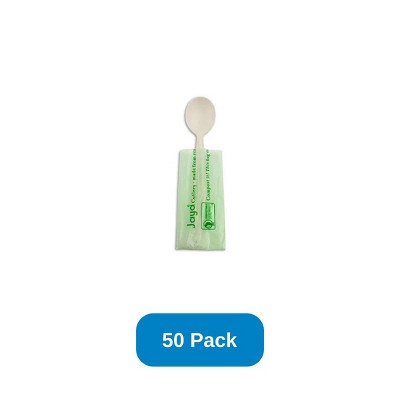 Jaya 6.5" Spoon Individually Wrapped White - Pack of 50