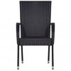 vidaXL 3 Piece Patio Dining Set Black - 4 of 4