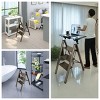 3 step ladder, aluminum alloy ladder, folding ladder, with wide non-skid pedals 300 lb capacity home office portable ladder, light and strong compact - 4 of 4