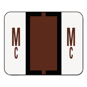 Smead A-Z Color-Coded Bar-Style End Tab Labels Letters Mc Brown 500/Roll 67097 - 1 of 4