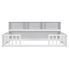 NicBex Twin/Full Size Kids Montessori Bed with Bedside Bookcase,Floor Bed with Shelves and Fence,Toddler bed for Bedroom Playroom,Gray/White - 4 of 4