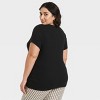 Women's Short Sleeve Ribbed 3pk Bundle T-Shirt - A New Day™ Black/White/Gray - 3 of 3