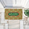 Stupell Industries Green Fractal Kaleidoscope Welcome Printed Outdoor Door Mat, design by Tim Coffey, 18"x30" - 4 of 4