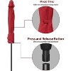 CAVINAS 9 FT Sun Shades Outdoor Patio Lightweight Poolside Umbrella, Crank, Sunshades for Patiol, No Base - 4 of 4