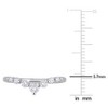 CREATED FOREVER | Platinum Plated Sterling Silver 3/8 CT TW Lab Grown Diamond Chevron Ring - 3 of 4