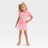 Grayson Mini Toddler Girls' Striped Woven Shorts - Pink - 3 of 3